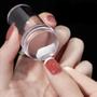 Imagem de Kit de Carimbo para Unhas com Placa de Silicone Transparente - Design Francês