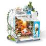 Imagem de Kit de casa de bonecas em miniatura ROBOTIME em escala 1:24 com luz LED