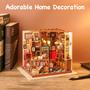 Imagem de Kit de casa de bonecas ROBOTIME Miniature DIY Library House 195x175x175mm