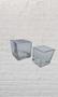 Imagem de Kit de castiçal e vaso de vidro quadrados