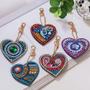 Imagem de Kit de chaveiros com pintura de diamante HXYQMMY Love Heart 5 unidades