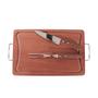 Imagem de Kit De Churrasco Madeira Com Garfo e Faca Inox