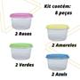 Imagem de Kit de Conjunto de 8 Mini Potes Herméticos com Tampa Retangular 60ML