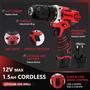 Imagem de Kit de conjunto de ferramentas KingTool de 276 peças com furadeira elétrica sem fio de 12 V