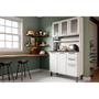 Imagem de Kit de Cozinha Compacta Múltipla c/ 6 Portas (3 c/ Vidro) e 2 Gavetas 105cm Branco/Preto - Bertolini