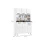 Imagem de Kit de Cozinha Compacta Rubi Smart c/ 6 Portas e 1 Gaveta Branco/Preto - Telasul