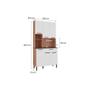 Imagem de Kit de Cozinha Compacta Tannat Gold 6 Portas e 1 Gaveta 70cm Amendoa/Branco - Ronipa