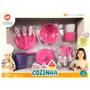 Imagem de Kit de Cozinha Infantil Tateti Calesita - 13 Acessórios - Rosa/Lilás