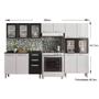 Imagem de Kit de Cozinha Modulada 4 Peças Evidence (2 Armários + 1 Balcão + 1 Paneleiro) C4P57 Branco - Bertolini