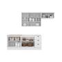 Imagem de Kit de Cozinha Modulada 5 Peças Americana (2 Armários + 2 Balcões + 1 Complemento) C5P15 Branco - Henn