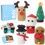 Imagem de Kit de crochê CROCHET BOX Christmas Finger Puppets para iniciantes