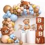 Imagem de Kit de decoração KELENO 117 Teddy Bear Baby Shower Boy Brown