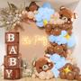 Imagem de Kit de decoração KELENO 117 Teddy Bear Baby Shower Boy Brown