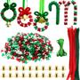 Imagem de Kit de Enfeites de Natal Hifunwu - 1570 Peças com Miçangas e Limpadores de Cachimbo