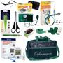 Imagem de Kit de enfermagem com esfigmo esteto medidor de glicose oxímetro e bolsa transparente