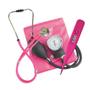 Imagem de Kit De Enfermagem Com Esteto  Esfigmo  Bolsa Transparente e Glicossimetro Rosa