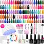 Imagem de Kit de Esmalte em Gel UV para Unhas - 35 Cores, 68 Peças