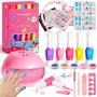 Imagem de Kit de esmaltes Bunny Bubbles com secador de unhas para meninas de 7 a 12 anos