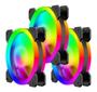 Imagem de Kit de fan 120x120x25mm c/ 3 fans rgb pt t-tgf513 - t-dagger