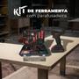 Imagem de Kit de Ferramenta com Parafusadeira e Furadeira  21V Bivolt Inclusa 2 Baterias