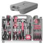 Imagem de Kit de ferramentas Hi-Spec 54 peças rosa para mulheres com estojo e acessórios