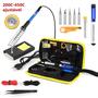Imagem de Kit De Ferro De Solda Com Temperatura Ajustável 220V 60W Conjunto De Ferramentas 15 Em 1 Plugue UE