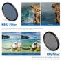 Imagem de Kit de Filtros 55mm com CPL, ND32, Estrela e 4 Cores Graduadas