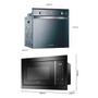 Imagem de Kit de Forno de Embutir Elétrico 84L Brastemp BOF84AR + Micro-ondas de Embutir Brastemp 32L BM146A - Inox e Preto / "220V"