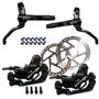 Imagem de Kit De Freio Hidráulico Gta Rx 4 Pistões Tipo Slx Rotor 160mm Completo Com Discos Mtb