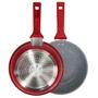 Imagem de Kit de Frigideiras de Indução 22cm 24cm e 26cm Antiaderente