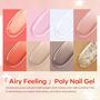 Imagem de Kit de gel para unhas Poly Modelones com lâmpada de unhas LED de 48 W de 8 cores