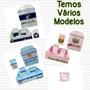 Imagem de Kit de Higiene de bebê madeira Mdf Menina 5 pçs - ROSA E BRANCO FLORIDO COM PÉROLAS