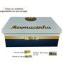Imagem de Kit de Higiene de bebê madeira Mdf menino 6 pçs - AZUL MARINHO DE COROA