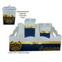 Imagem de Kit de Higiene de bebê madeira Mdf menino 6 pçs - AZUL MARINHO DE COROA