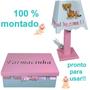 Imagem de Kit de Higiene para quarto de bebê menina madeira Mdf 6 pçs - Safari branco e rosa
