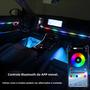 Imagem de Kit de Iluminação Ambiente RGB para Carro com Controle via Bluetooth