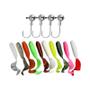 Imagem de Kit de Iscas de Silicone para Pesca - 10/30 Peças - Minhoca Artificial com Manivela