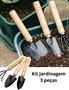 Imagem de Kit de jardinagem 3 peças de metal e cabo de madeira