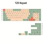 Imagem de Kit de Keycaps PBT Qwert Hami Melon Dye-Sub - Compatível com Teclados MX, Filco, Ducky e Outros