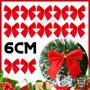 Imagem de Kit De Laços Vermelhos Decorativos Para Natal 6CM - Pendentes Para Arvore Natalina