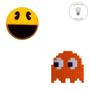 Imagem de Kit de Luminárias Usare Pac Man + 1 Fantasma Fantasminha com Lâmpadas LED Game Retrô Nerd Geek