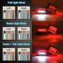 Imagem de Kit de Luzes Traseiras LED Partsam Retangular 12V - Combinadas