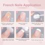 Imagem de Kit de Manicure Francesa GAOY com Carimbo e 2 Esmaltes em Gel de 16ml