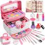 Imagem de Kit de Maquiagem Hollyhi 42 Peças para Meninas (3 a 12 anos) - Com Estojo de Cosméticos