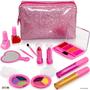 Imagem de Kit de maquiagem infantil para menina - 13 peças lavável conjunto de maquiagem infantil - Meu primeiro kit de maquiagem princesa inclui blush, brilho labial, sombras, batons, pincéis, saco de cosméticos espelho melhor presente para meninas original