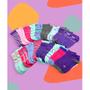 Imagem de Kit de meias soquete feminina colorida 12 pares confortável
