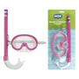 Imagem de Kit de Mergulho e Snorkel Infantil e Touca em Silicone Rosa