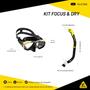 Imagem de Kit de Mergulho Máscara+Respirador Cressi Focus Black Edition + Orion Dry