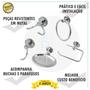 Imagem de Kit de Metal Acessórios Para Banheiro Aço Inox 5 Peças CHEAP