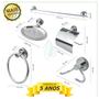 Imagem de Kit de Metal Acessórios Para Banheiro Aço Inox 5 Peças Stander